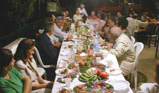 Long Table of Guests, Party Guests, Party